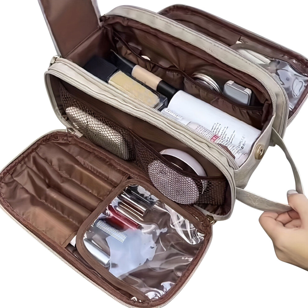 FloHua Makeup Bag for Women Large Capacity 30x16x2 cm