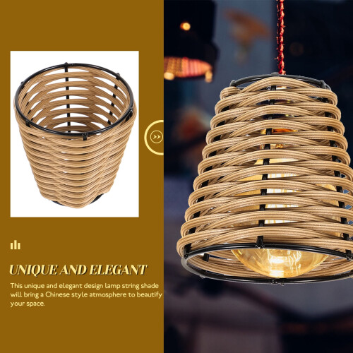 Woven lampshade replacement cover for small chandeliers 1 2