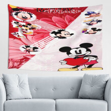 Mickey egér fali gobelin otthoni fali dekoráció fiúknak, lányoknak hálószoba dekoráció nappali 60*40 hüvelyk