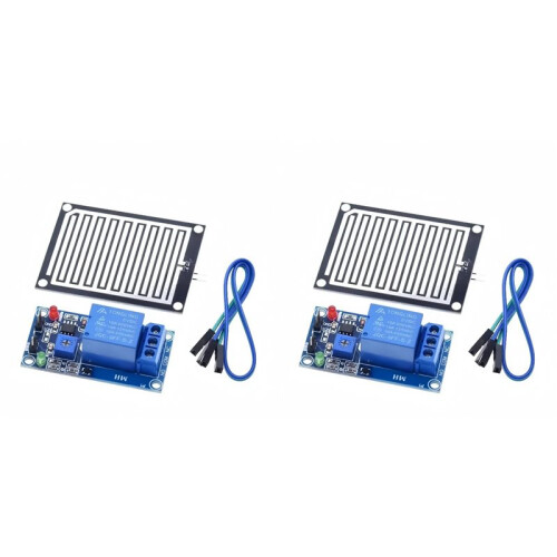 2X 12V Raindrops Detection Module Rain Water Detection Sensor Module for  Robotics and Weather Monitoring 1