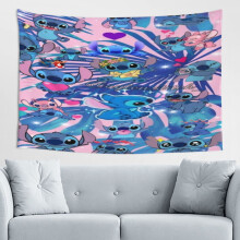 Tapisserie murale Stitch Wall, décoration murale pour chambre de garçon ou de fille, salon, 152 x 102 cm