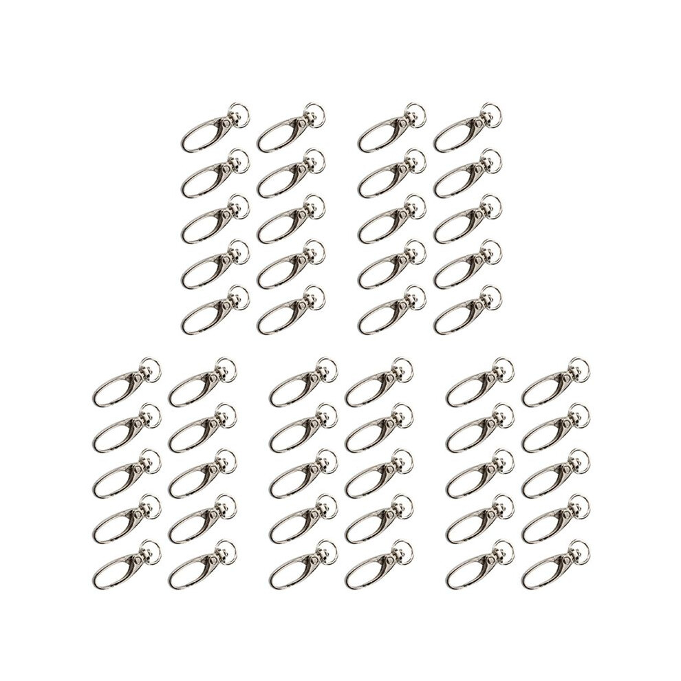 50 Pcs D Swivel Trigger Clips Hooks Metal Key Ring Lobster Clasps 6032530962071