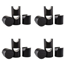 16pcs HIFI Cable Stand Booster Holder Support Frame Anti-Shock Foot Multi-Function Speaker Cable Trailing Pad Black
