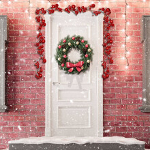Guirlande de boules de Noël Quinlira en liquidation, décorations incassables pour sapin de Noël, fêtes, décoration intérieure et extérieure