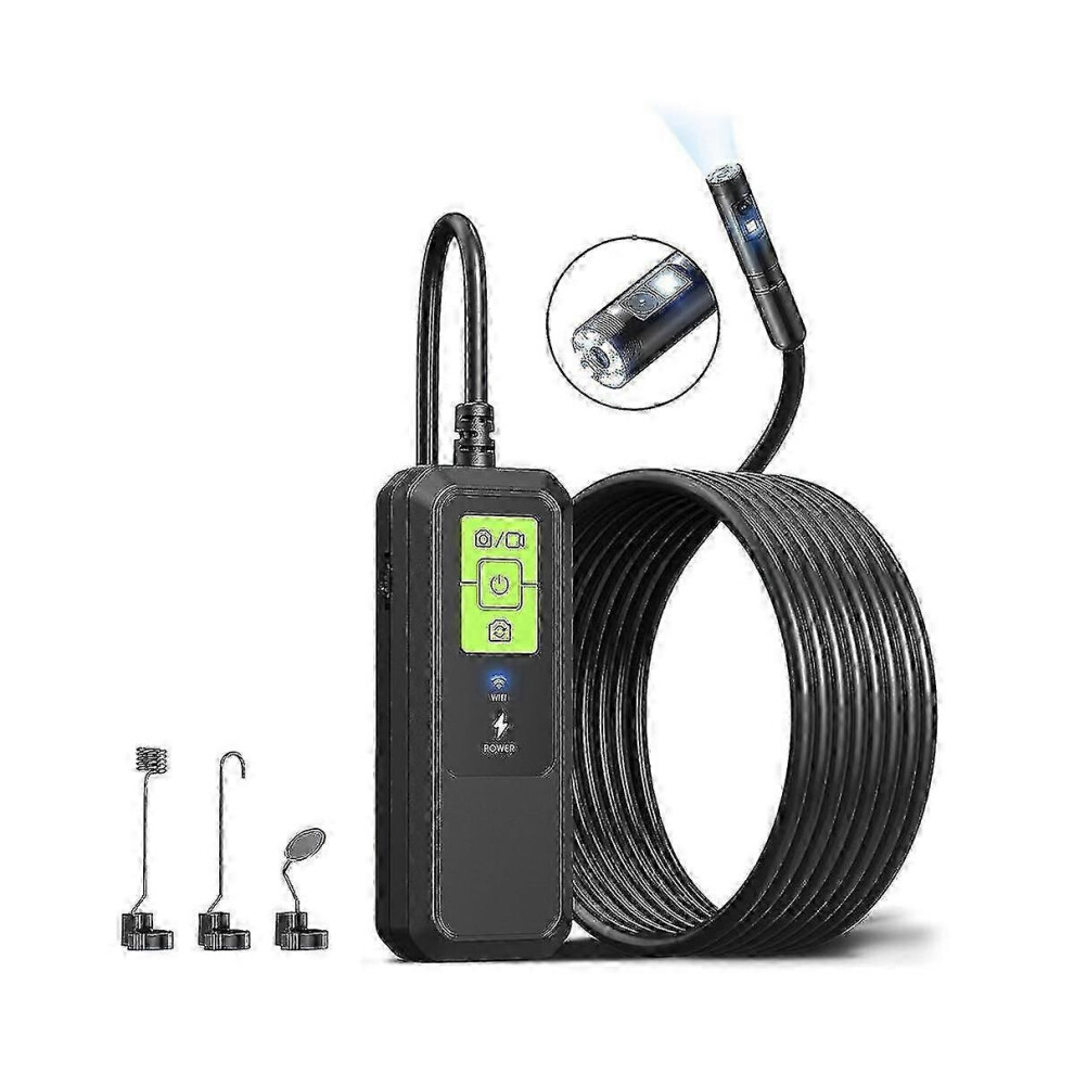 Industrial Data Logger Endoscope Camera With Wifi Inspection Camera, 1280P Hd Borescope, Snake Camera Light 6428386416958