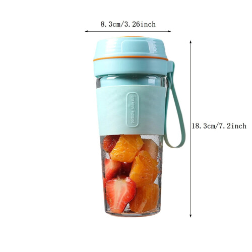 USB Rechargeable Mini Juicer 270ml 50W Blue 2