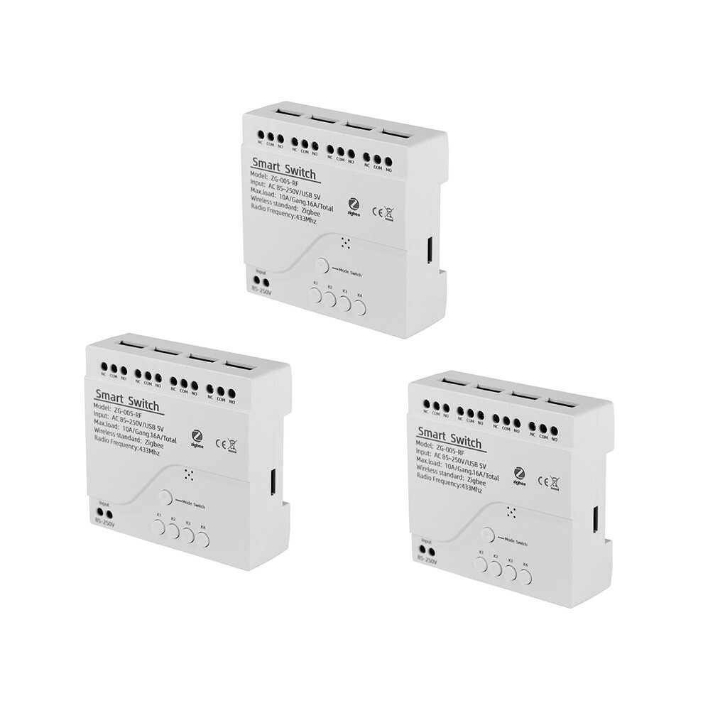 3X 4 Channels Tuya Zigbee Module Rf433 Home Automation Diy Breaker Wireless Relay Voice Control 6032530928039