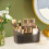 Transparent plastic makeup case for brushes, palettes, and 4
