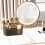 Transparent plastic makeup case for brushes, palettes, and 6