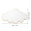 Cloud-shaped wall mirror with wood frame1piece 3