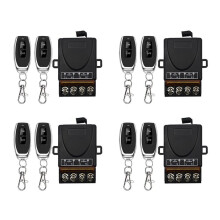 4X Interruptor de Control Remoto Inalámbrico AC 220V 30A 1CH 433MHz Receptor de Relé RF + Transmisor de Encendido/Apagado para Lámpara de Aparato