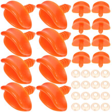 DIY Mouth Plush with Gasket 24mm 50pcs Orange