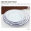 Plat de service rond en émail blanc YULIJU (2 pièces) 5