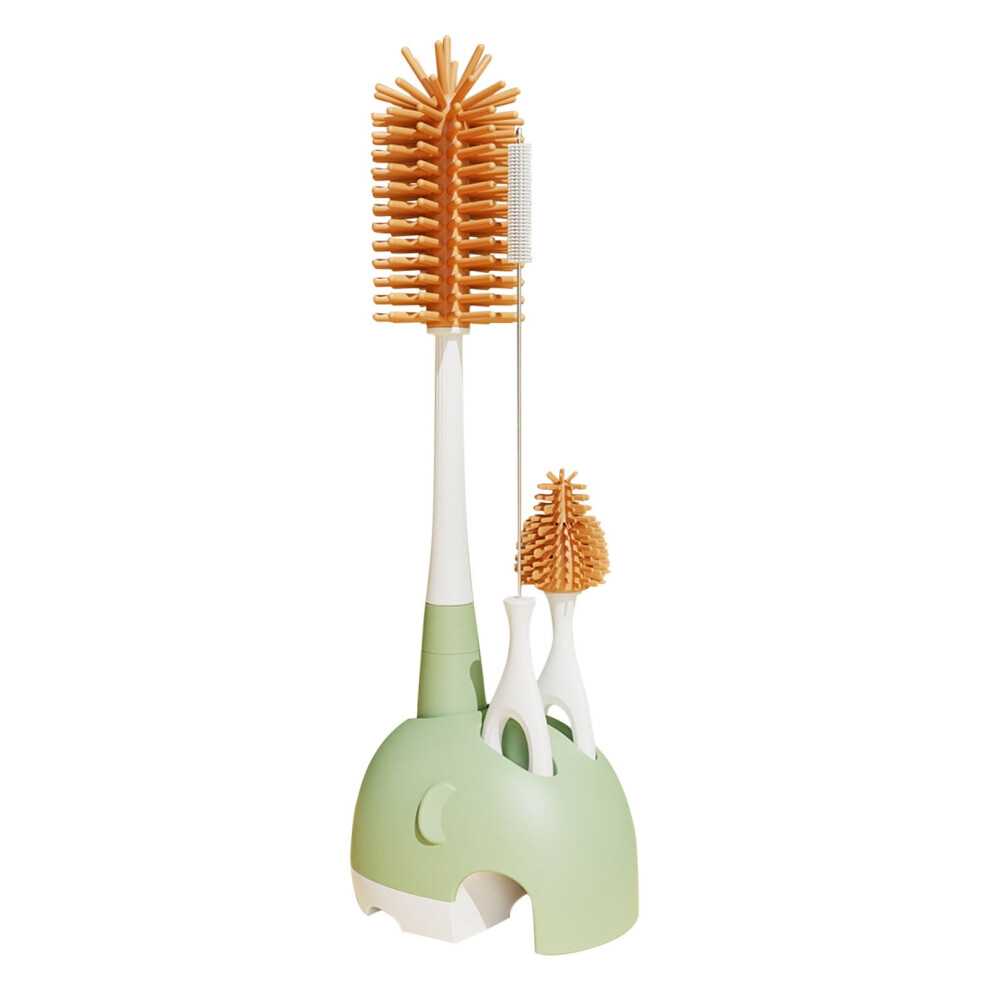 Baby Bottle and Straw Cleaning Brush Set with Silicone Stand