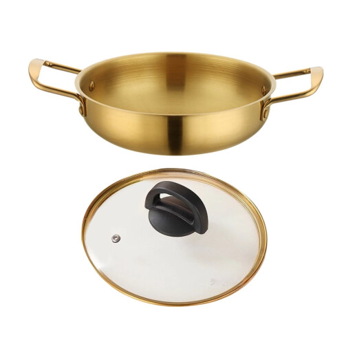 Kitchen saucepan with dual handles 24 cm