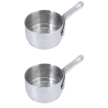 Stainless Steel Non-Stick Skillet and Saucepan Set 2 Pcs