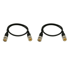 2X BNC Jumper Q9 HD Monitor Doppelkopf-Videokabel 0,5 M Jumper 2-Adriges RVV-Kabel
