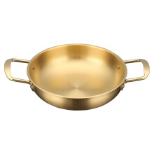 Spanish paella pan stainless steel double-riveted handles