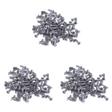 300X Stainless Steel Flat Phillips Self-Tapping Screw 12X3mm Silver