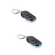 2-pack nyckelring nyckelbricka nyckellokaliseringsenhet nyckelring röststyrd nyckelfinnare nyckelfinnare
