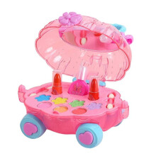 Girls' pretend play cosmetic makeup set with pumpkin cart