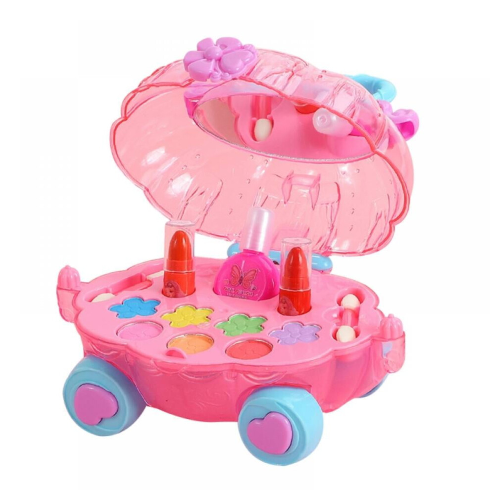 Pretend Makeup Kit for Girls Ages 3-4 with Carry Case