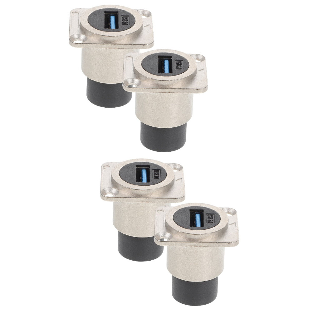 USB panel socket outlet adapter bulkhead coupler 4 pcs
