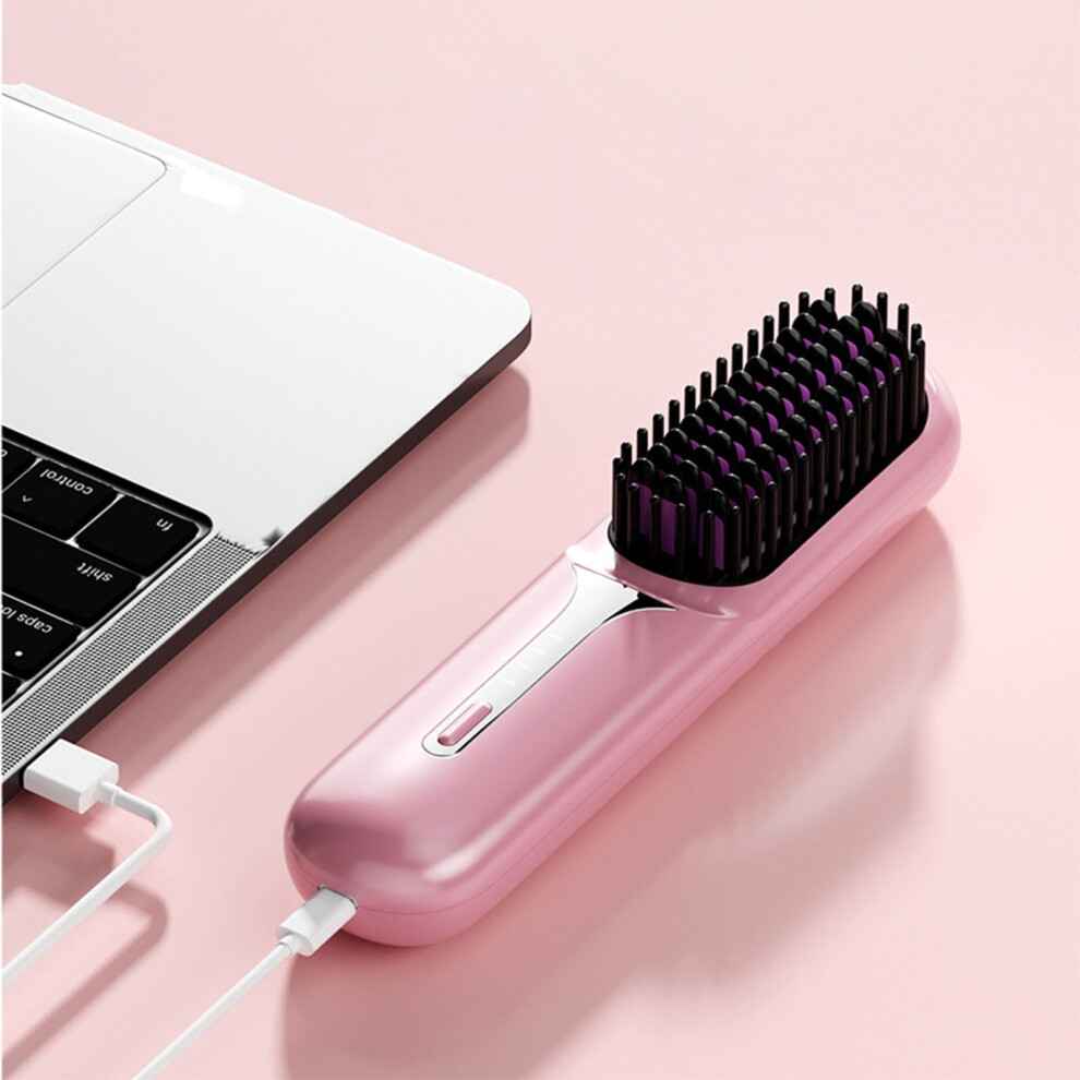 Wireless Straightening Hair Comb Portable Rechargeable 1pc
