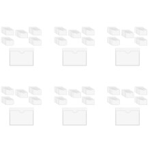 Portaetiquetas Autoadhesivos de 360 Piezas Bolsillos para Tarjetas Portaetiquetas Portatarjetas de Biblioteca Transparentes con Apertura Superior para