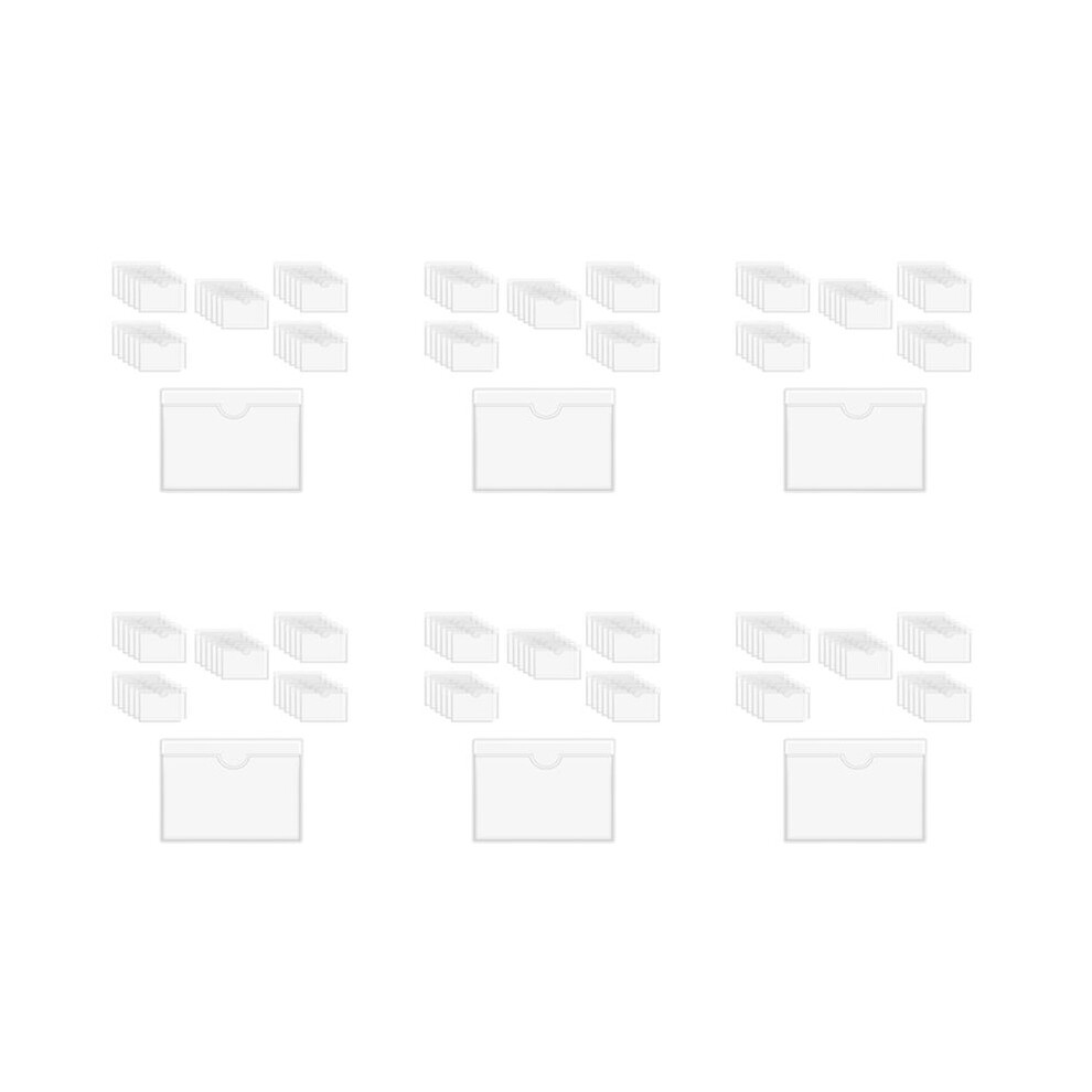360Pcs Self-Adhesive Label Holder Card Pockets Label Holder Clear Library Card Holders With Top Open For Index Cards 6032212949697