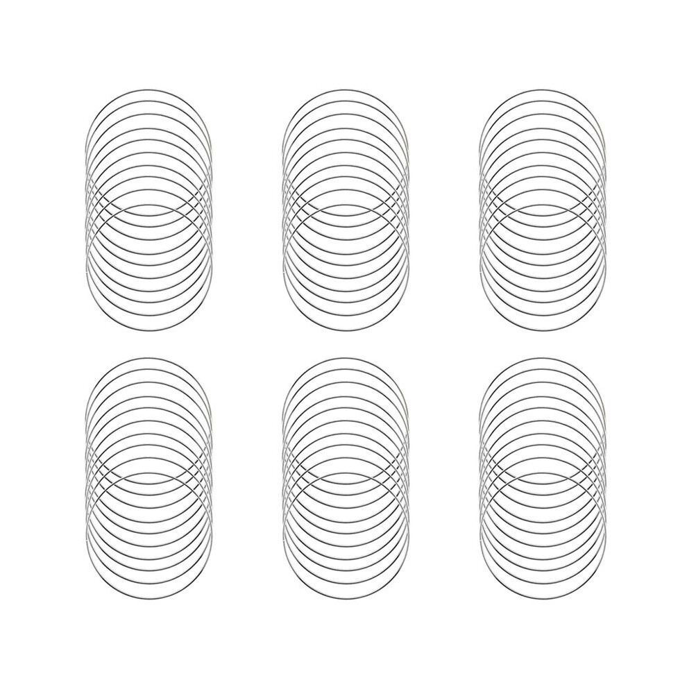 60 Pack 4 Inch Silver Dream Catcher Metal Rings Floral Hoops Wreath Macrame Creations Ring For Crafts Diy 6033019192392