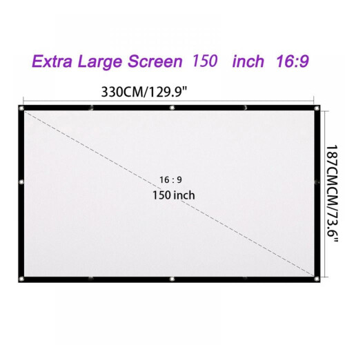 150-inch 16:9 HD opvouwbaar projectiescherm 1