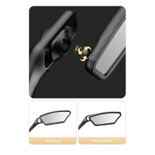 ROCKBROS Stainless Steel Bicycle Mirror Rear View Reflector Wide-Range 360 Adjustable Mirror Bike Handlebar Accessory Right