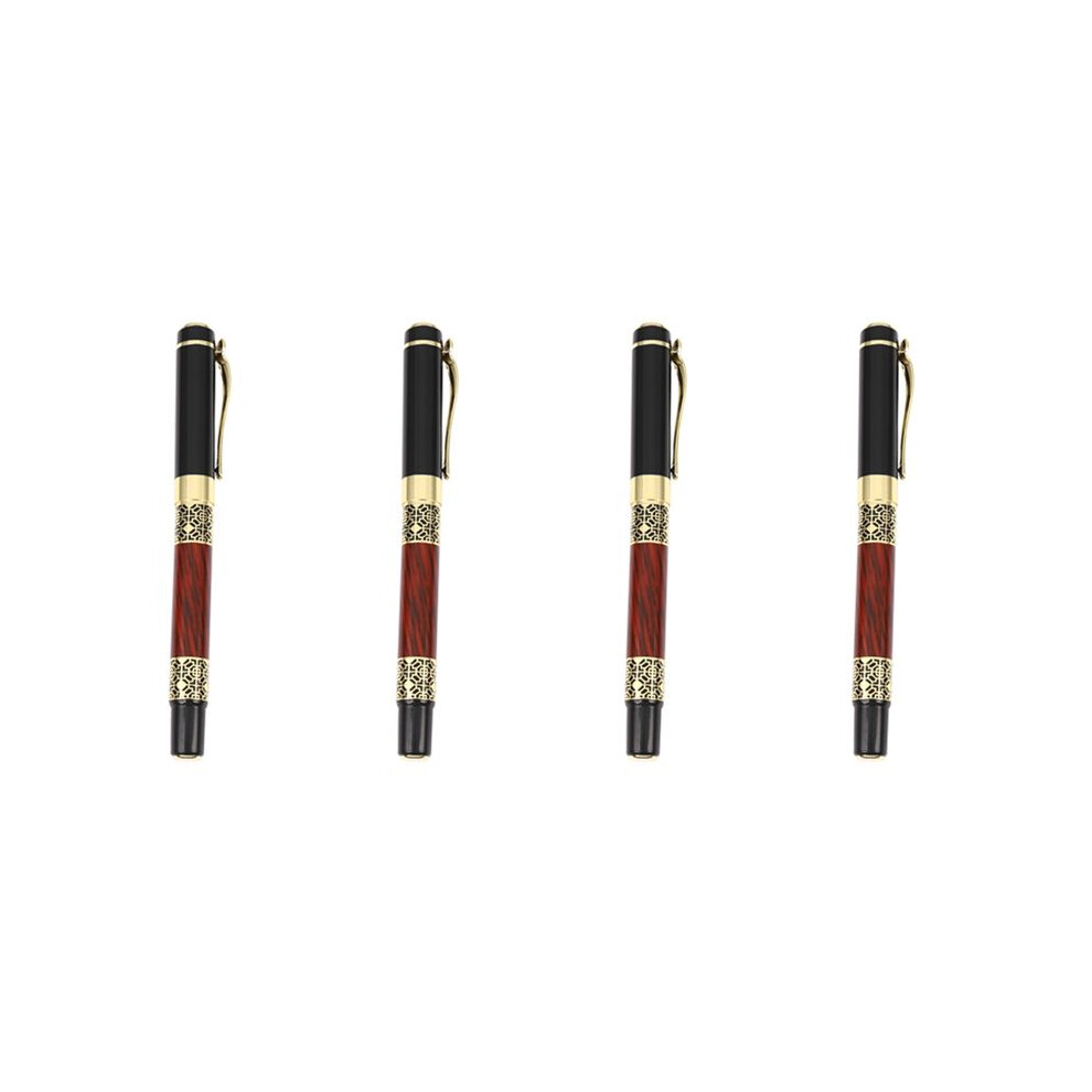 4X Chinese Classical Roller Pen Elegant Metal Ballpoint Pen For Office Business Signature School Student Gift 4712087017470
