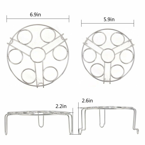 Egg Steamer Rack Trivet for Instant Pot 5/6/8 Qt (2 pcs) 1