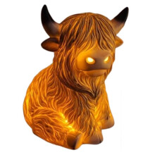 Highland Cow Night Light Soft Glow Cow Decorative Table Lamps Night Lights Lamp for Bedroom Nursery