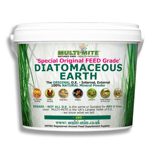 MULTI-MITE 1KG Bkt Feed Grade DE Diatomaceous Earth