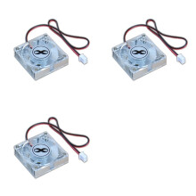 3X 12-V--Grafikkartenlüfter, Kühlkörper für Halbleiter-Festplattenchips, 4-cm-Aluminium-Kühlkörper