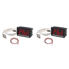 2X TermóMetro Termopar Industrial de Alta Temperatura Tipo K M6 DC12V -30-800  Medidor de Temperatura Digital Probador Rojo