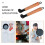 Beech Wood Wok Handle Stainless Steel 2 Pcs 4