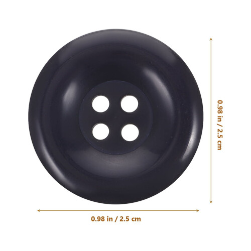 Replacement Buttons Navy Blue Round Resin 50 Pcs 1