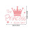 Princess Crown Wall Sticker Pink Removable 1 Piece 4