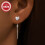 Heart-Shaped Sterling Silver Drop Earrings for Women 2