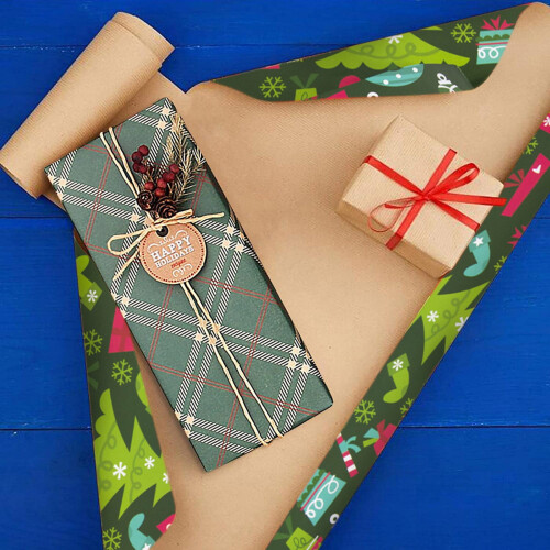 Christmas Wrapping Paper Santa Claus Pattern 1 PC 2