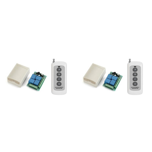 2X Wireless Remote Control  with 4 Channel 433Mhz Garage Remote Control
