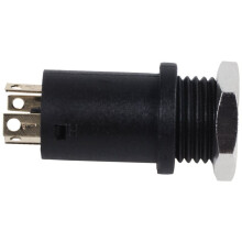 50PCS 3.5MM Stereo Female Panel Mount Headphone Jack Solder, Black 4 Conductor