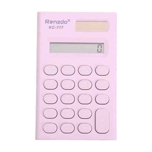 Mini 8-digit calculator for students blue pink 2
