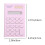 Mini 8-digit calculator for students blue pink 4