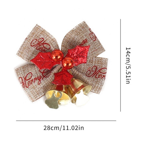 Conjunto de 15 laços de Natal, 2x1,8 polegadas, com floco de neve, para decoração de árvores de Natal, ambientes internos e externos. 1