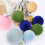 Velvet Flocked Christmas Tree Ornaments 12pcs 5